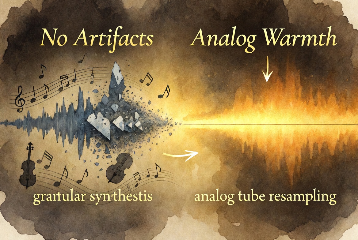 Eradicating digital artifacts and phase distortion